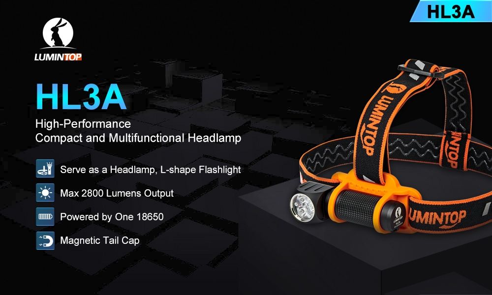 Lumintop HL3A 2800 Lumen Multi-Purpose L-Shaped Torch/Headlamp