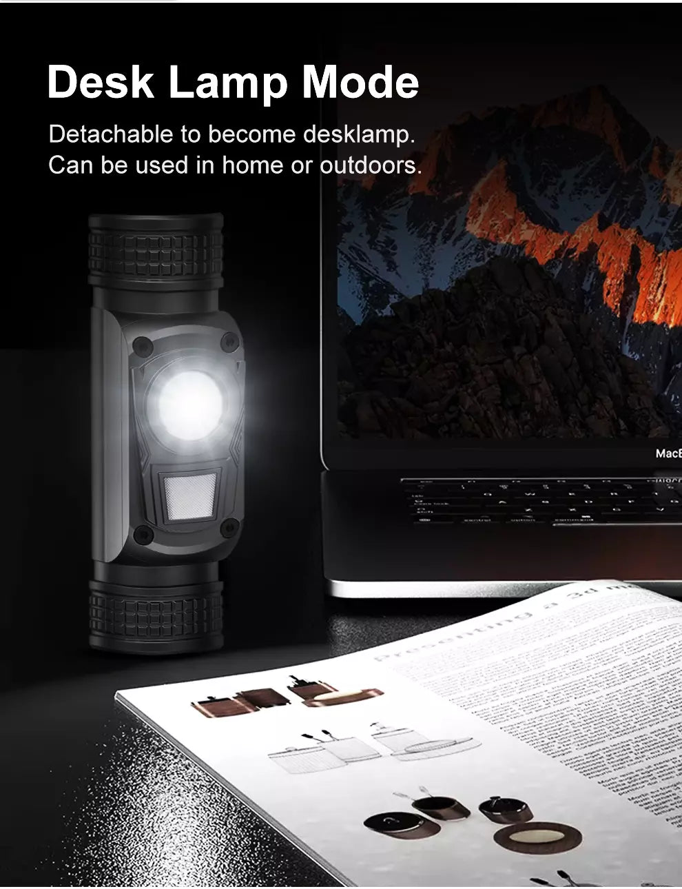 Klarus HL1 Hoofdlamp met LED, 1200 lumen, 7 modi, 100 uur duur, IPX6- waterdicht, voor kamperen, wandelen, poepen Klarus HL1 Hoofdlamp met LED, 1200 lumen, 7 modi, 100 uur duur, IPX6- waterdicht, voor kamperen, wandelen, poepen