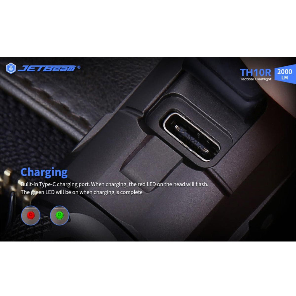 JETBeam TH16 2000LM High Lumen 270m Anduril TAC LED Flashlight 18650 Powerful LE JETBeam TH16 2000LM High Lumen 270m Anduril TAC LED Flashlight 18650 Powerful LE