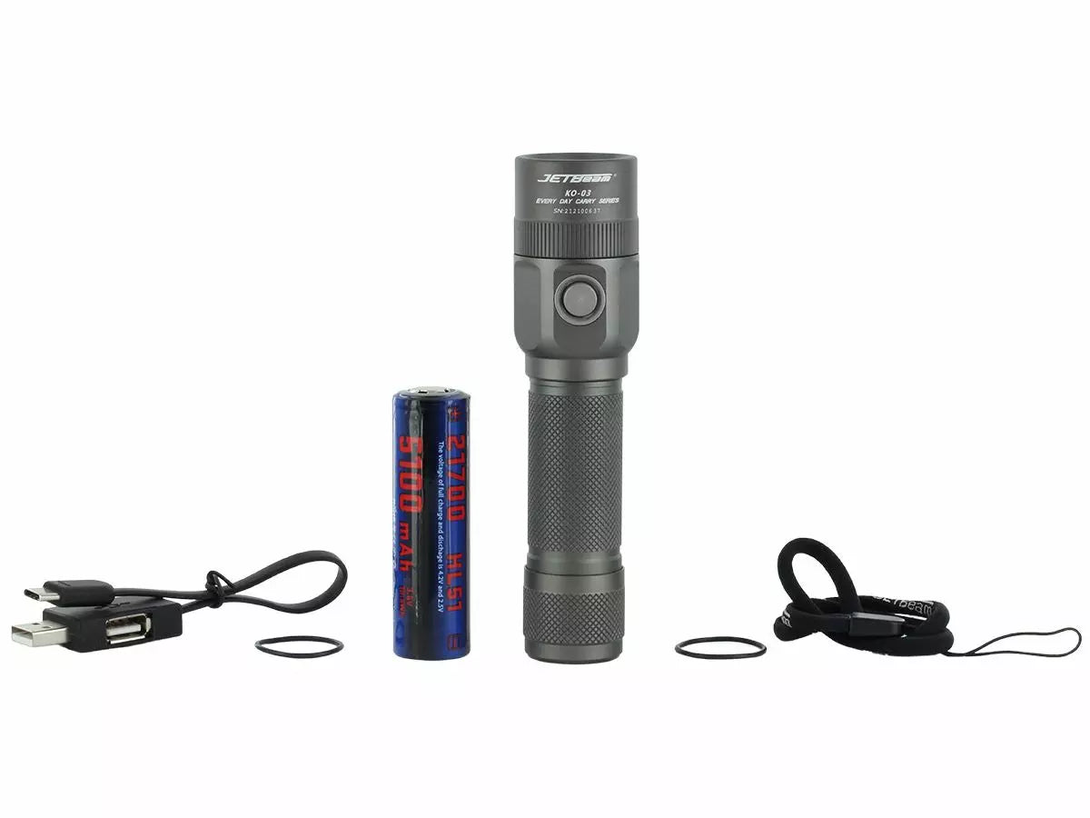 JETBeam KO-03 2400 Lumen USB-C Rechargeable Flashlight