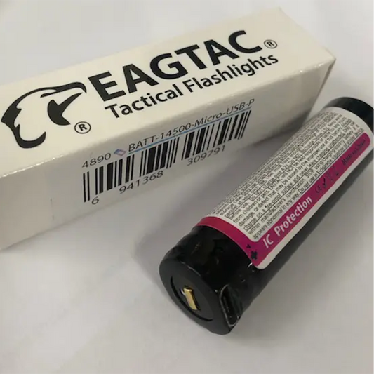 EagleTac 14500 3.7V Protected Li-ion USB Rechargeable Battery