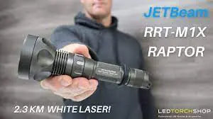 JETBeam RRT-M1X 480 Lumen White Laser LEP Flashlight - 2300 Metres