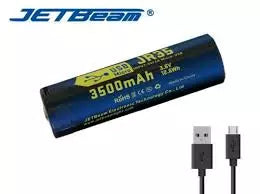 JETBeam 3500mAh 18650 USB-C Rechargeable Li-ion Battery