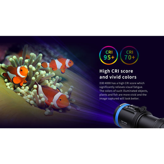 XTAR D30 4000 4000 Lumen Multi-Coloured LED Diving Light Kit