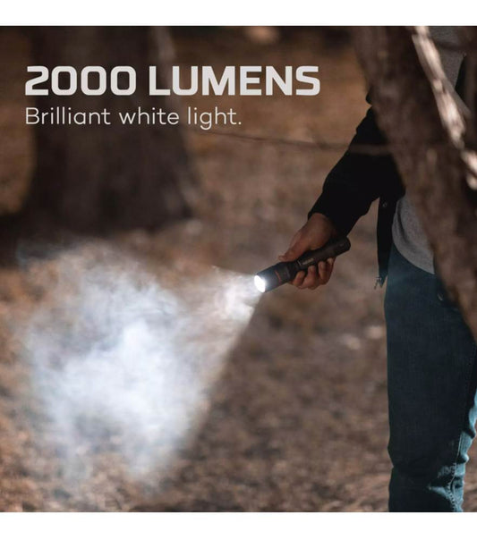 Nebo DaVinci 2000 Lumen Rechargeable Flashlight with Power Bank