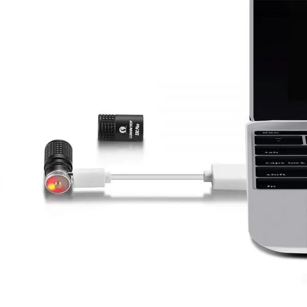 Lumintop EDC Pico 130 Lumen USB Rechargeable Keyring Flashlight Black