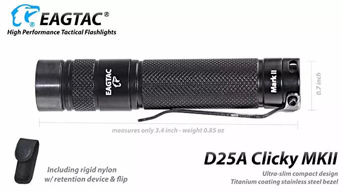 EagleTac D25A Clicky MKII 365nm UV Pocket Torch